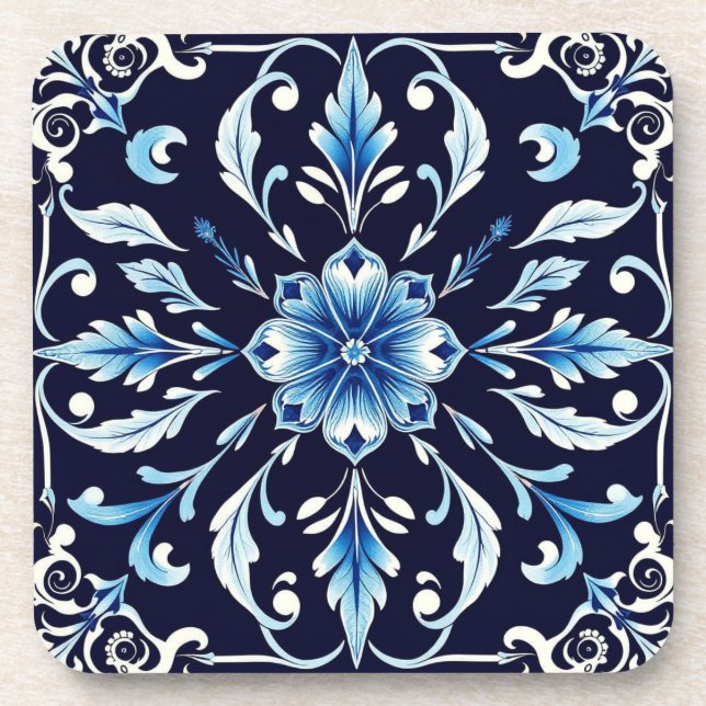 dessous de verre harmonie bleue (Devant)