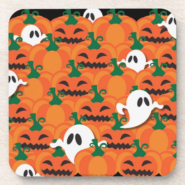 Dessous-de-verre Haunted Halloween Citrouille Patch Ghosts (Devant)