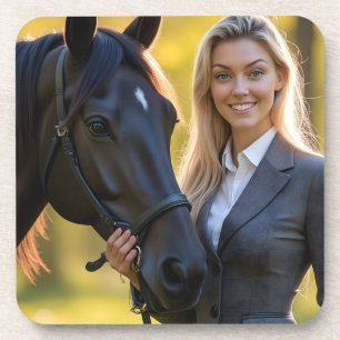 Dessous-de-verre Helena Chevalier / Majestic Friesian Companion