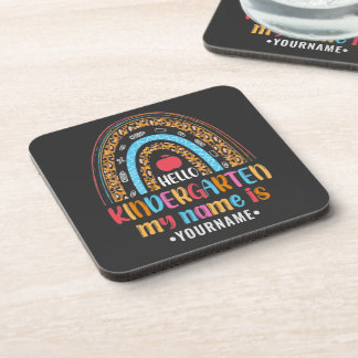 Dessous-de-verre Hello Kindergarten Rainbow First Day of School
