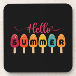 Dessous-de-verre Hello Summer Colorful Popsicle