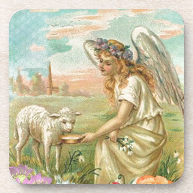 Dessous-de-verre heureux ange de pâques (Devant)