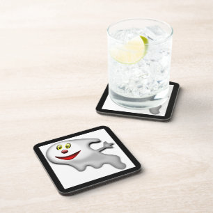 DESSOUS-DE-VERRE "HEUREUX HALLOWEEN" GHOST