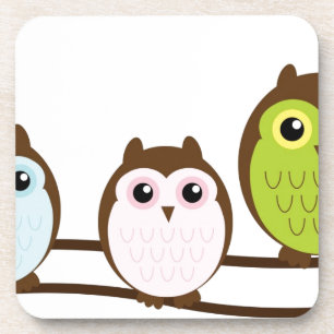 Dessous-de-verre Hibou chic chic mignon de destin de mod
