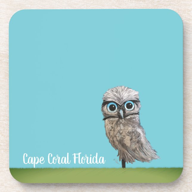 Dessous-de-verre Hibou creusant de corail de cap (Devant)