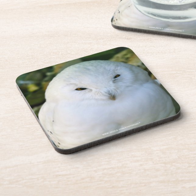 Dessous-de-verre Hibou des neiges (Côté gauche)