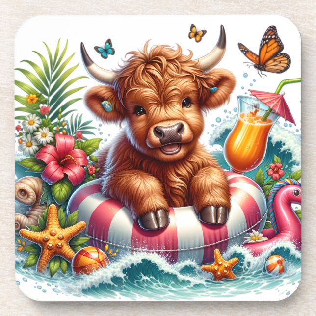 Dessous-de-verre Highland Cow (Devant)