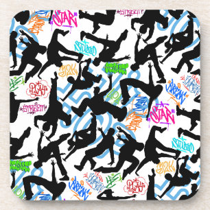 Dessous-de-verre HipHop 50. Motif de danse