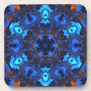 Dessous-de-verre Hippie psychédélique bleu et orange