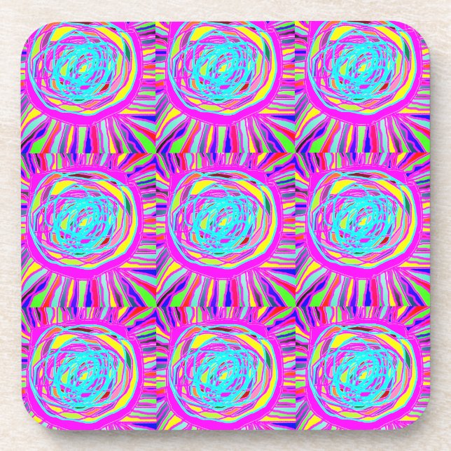 Dessous-de-verre Hippie Retro chill art de base (Devant)