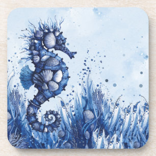 Dessous-de-verre Hippocampe Coquillages
