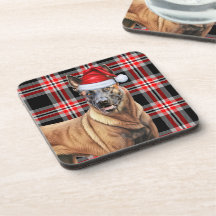 Hiver Thème Belge Malinois Red Plaid Holiday