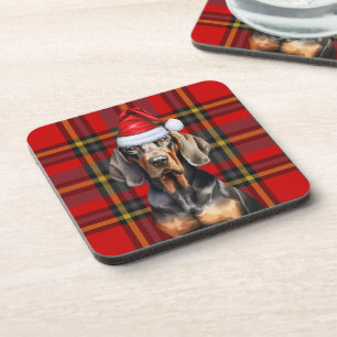 Dessous-de-verre Hiver Thème Noir Tan Coonhage Vacances Plaid
