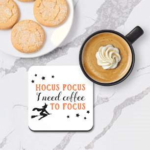 Dessous-de-verre Hocus Pocus Moderne Orange et Noir Halloween