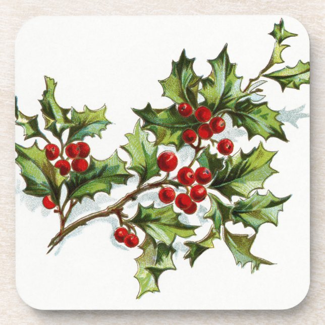 Dessous-de-verre HollyBerries 001 (Devant)
