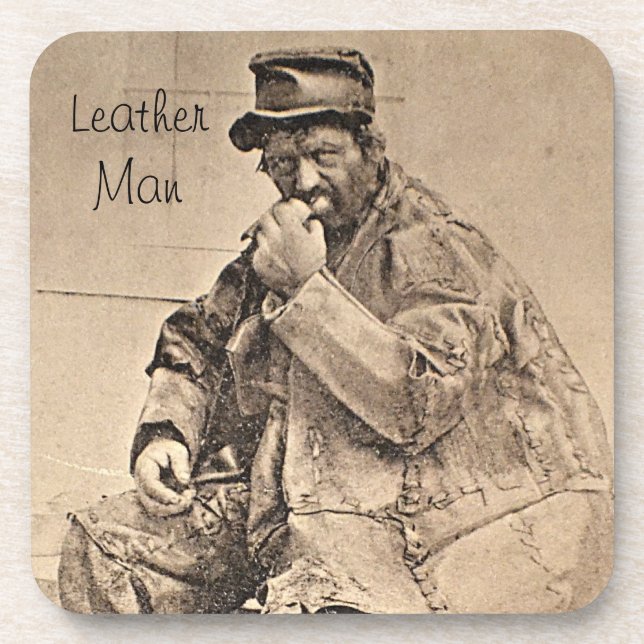 Dessous de verre Homme en cuir (Devant)