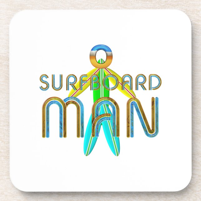 Dessous-de-verre Homme SUPÉRIEUR de planche de surf (Devant)