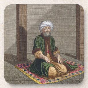 Dessous-de-verre Homme turc, priant, XVIIIème siècle (gravure)
