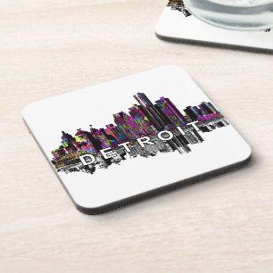 Dessous-de-verre Horizon Détroit en graffiti Beverage Coaster