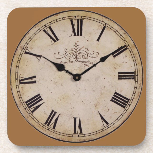 Dessous-de-verre Horloge vintage (Devant)