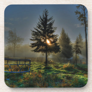 Dessous-de-verre Horse Ranch Sunrise Nature Photo
