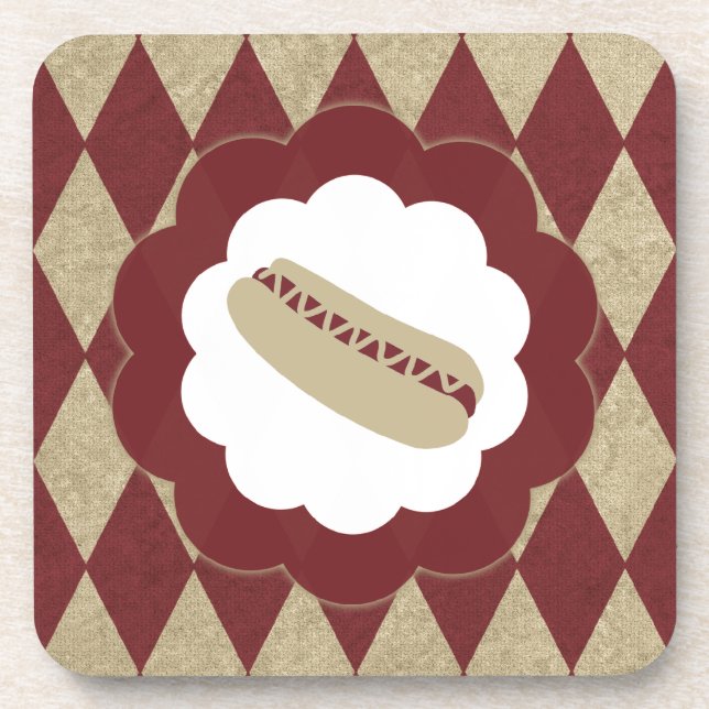 Dessous-de-verre hot dog diamonds (Devant)