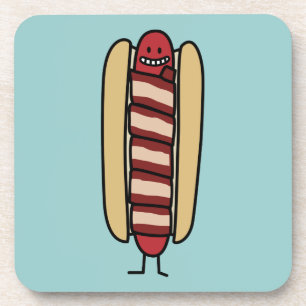 Dessous-de-verre Hot-dog enveloppé en lard