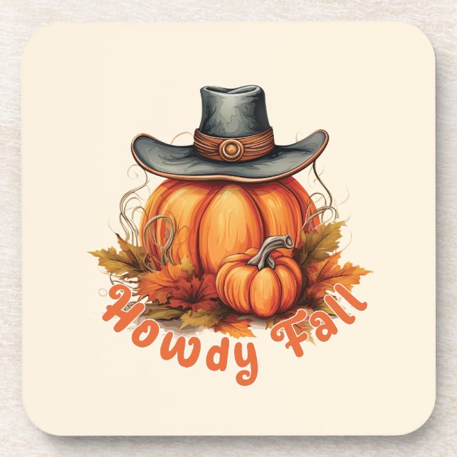 Dessous-de-verre Howdy Fall - Vibes d'automne rustiques (Devant)