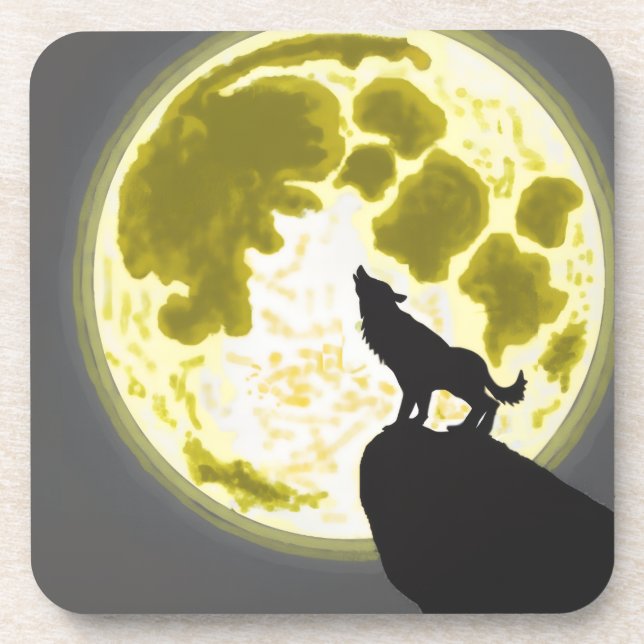 Dessous-de-verre howling wolf (Devant)
