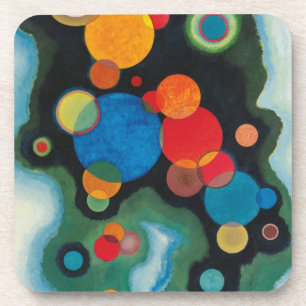 Dessous-de-verre Huile Abstraite de Kandinsky Deepened Impulse sur