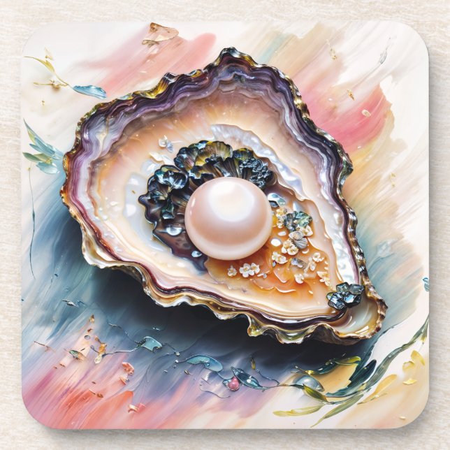 Dessous-de-verre Huître Avec Pearl Art (Devant)