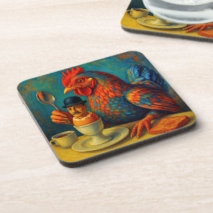 Dessous-de-verre Humain dur à cuire - Jeu de dupes au petit-déjeune