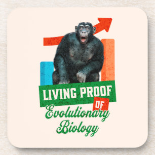 Dessous-de-verre Humour de biologie évolutionniste drôle de chimpan