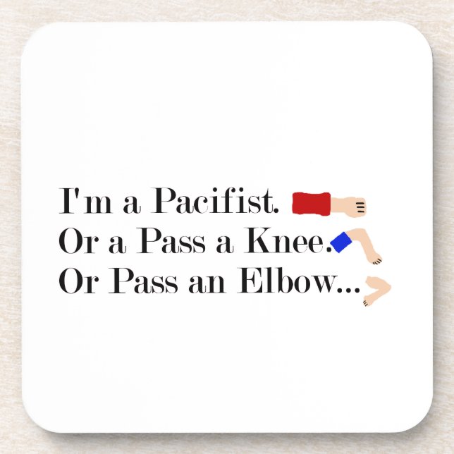 Dessous-de-verre Humour pacifiste mixed martial art (Devant)