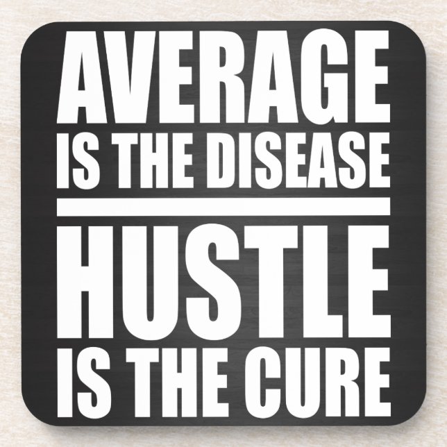 Dessous-de-verre Hustle - Mots Motivationnels (Devant)