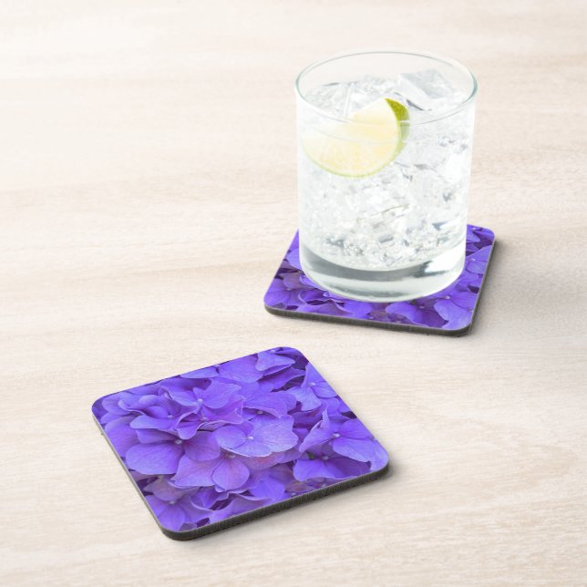 Dessous-de-verre Hydrangeas lilas violettes fleurs violettes lavand (Côté Droit)