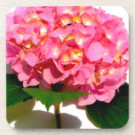 Dessous-de-verre Hydrangée rose fleur rose rose rose floral<br><div class="desc">Romantique élégant rose hydrangea - photo de H Cooper</div>