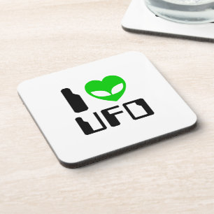 Dessous-de-verre I Alien Heart UFO