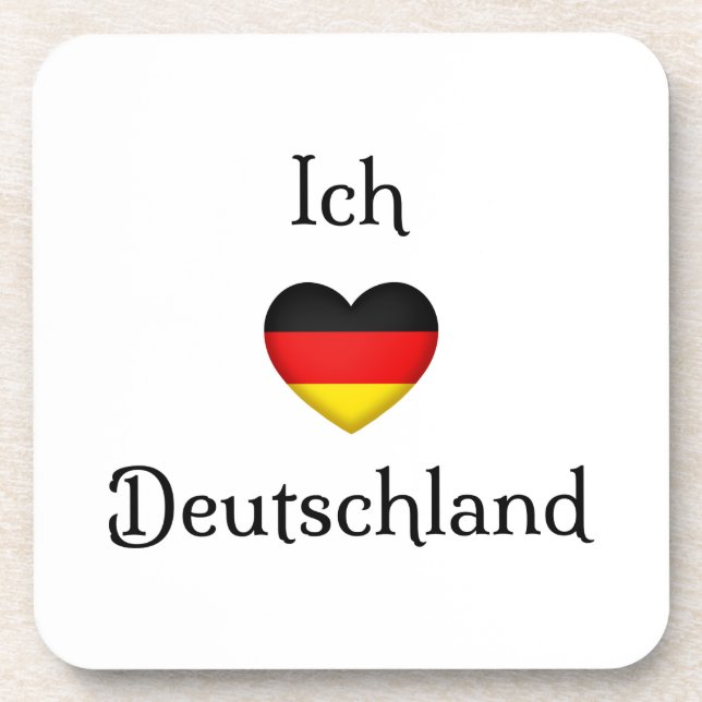 Dessous-de-verre "I heart Germany" German Pride World Traveller (Devant)