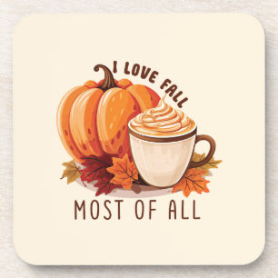 Dessous-de-verre I Love Fall Most Of All - Latte & Autumn Vibes