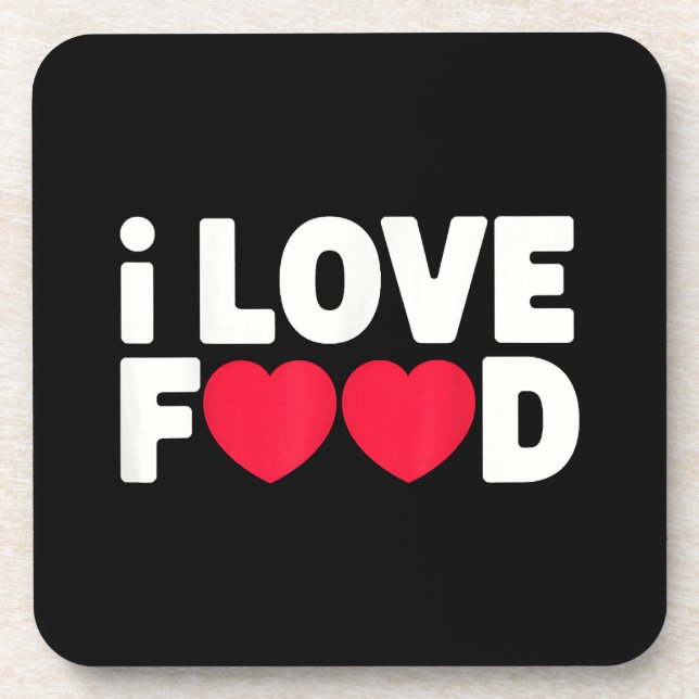 Dessous-de-verre I Love Food Funny Foodie Cadeau pour hommes (Devant)