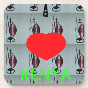 Dessous-de-verre I Love Kenya Art Print