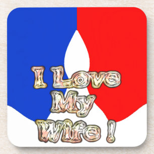 Dessous-de-verre "I Love My Wife" Imprimer