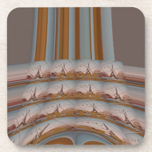 Dessous-de-verre I Love Tour Eiffel Paris Avec amour bleu ciel colo