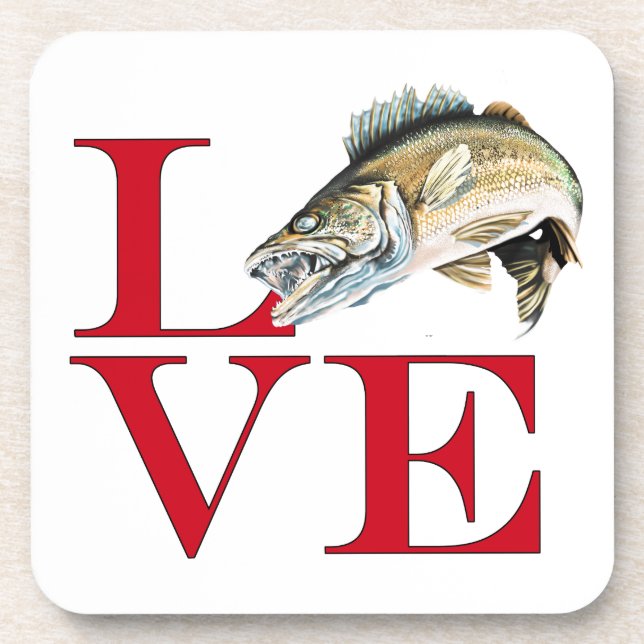 Dessous-de-verre I Love Walleye (Devant)