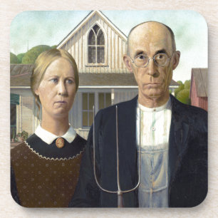 Dessous-de-verre Iconic Grant Wood gothique américain