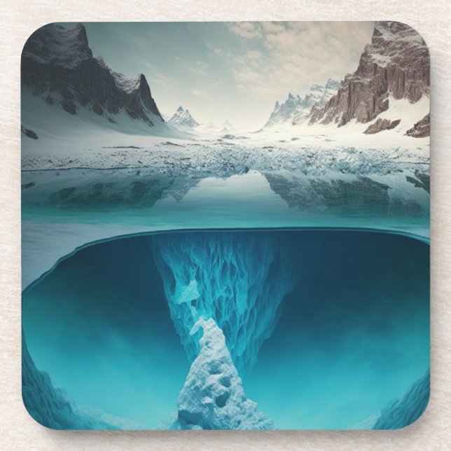 Dessous-de-verre Icy Mountain View (Devant)