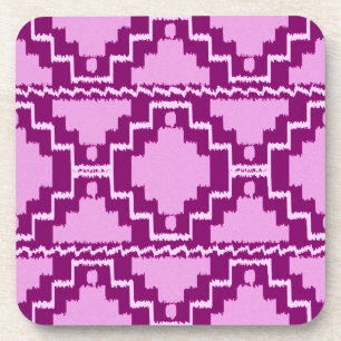 Dessous-de-verre Ikat Aztec Motif - Amethyst violet et violet
