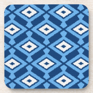 Dessous-de-verre Ikat Motif, Indigo et Denim Blue