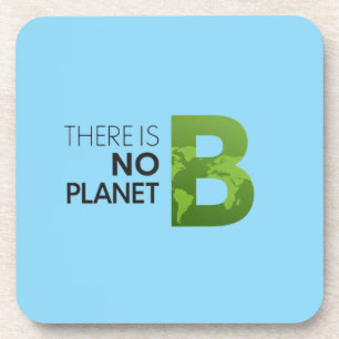 Dessous-de-verre Il n'y a pas de planète B - Typographie de la Terr